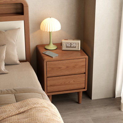 Solid Wood Mid-Century Modern Nightstand by Ebern Designs