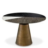 Tricolori Round Marble Dining Table