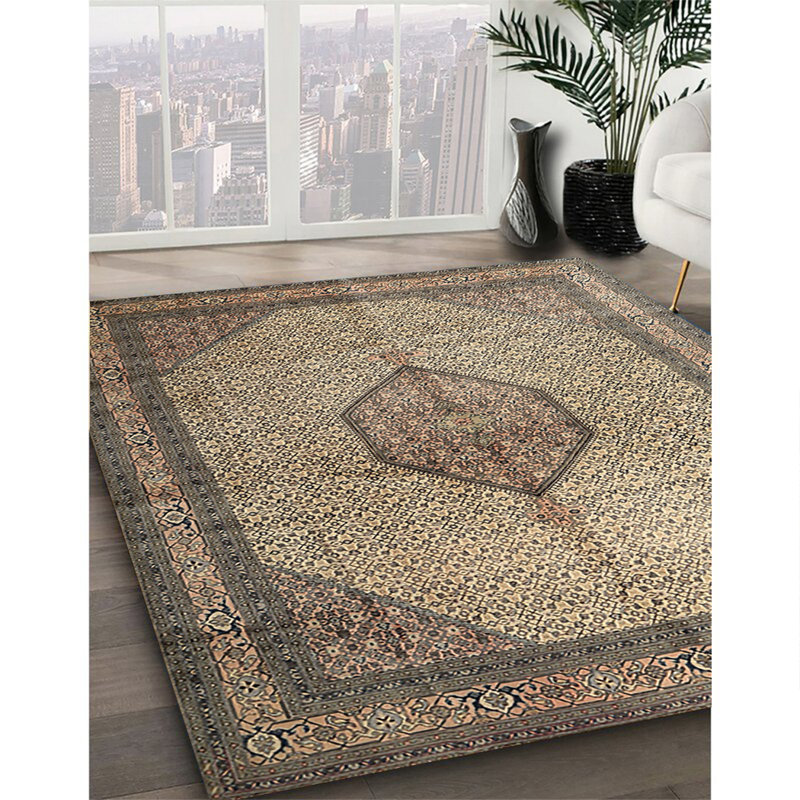 Tapis beige Southwestern, Rectangle 8 pi x 12 pi