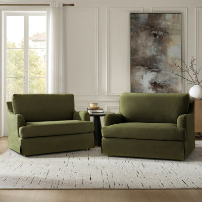 Chaise parsons surdimensionnée avec accoudoirs uniques Terren