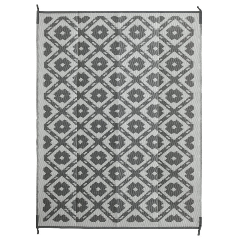 Performance Black Indoor / Outdoor Rug, Rectangle 4' x 6'