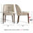 Upholstered Side Dining Chairs With Solid Wood Legs-1962625880