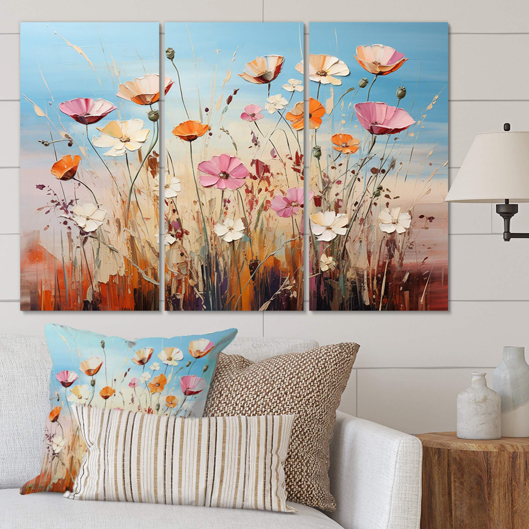 Winston Porter Abstract Colourful Wildflowers - Floral Canvas Prints ...