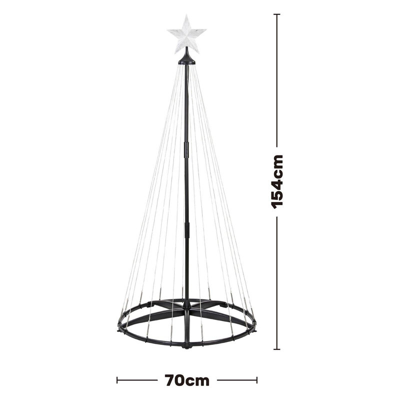 Stainless Steel Artificial Tree Stand For Max. Tree Height, 5' H, White
