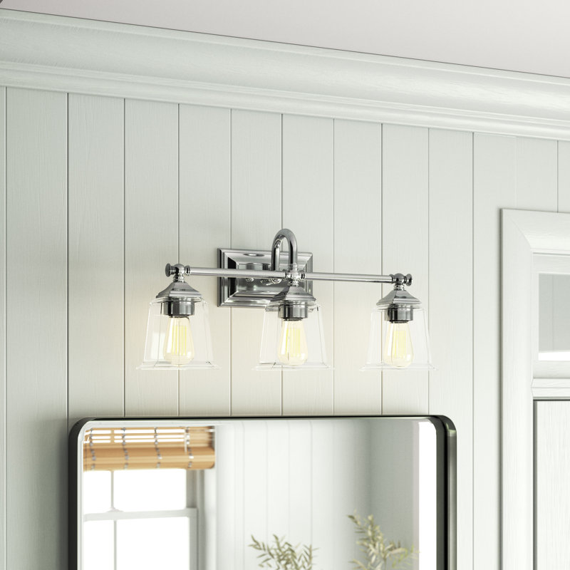 3 - Light Dimmable Vanity Light, Brushed Nickel