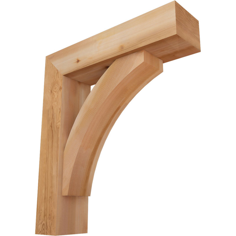 Thorton Block Bracket with Offset Brace, 34 x 30, 7 1/2"W Western Red Cedar (Smooth)