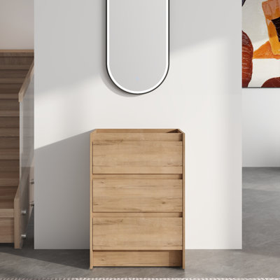 Bellmead 24'' Single Bathroom Vanity Base Only, Base Cabinet without Top
