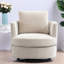 Chaises d'appoint pivotantes, chaise compacte moderne en chenille beige pour la maison