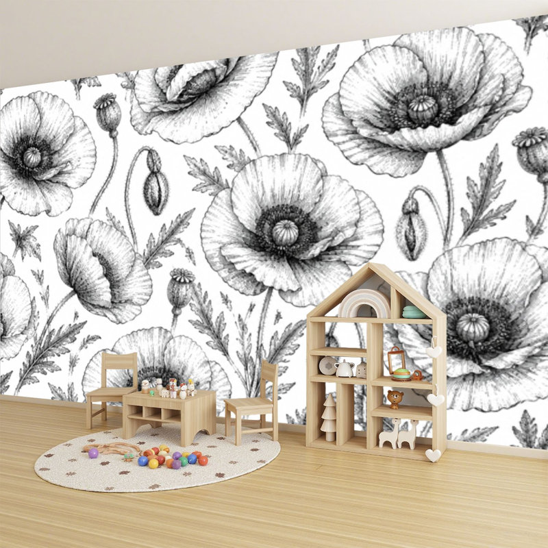 Papier peint adhésif auto-adhésif moderne pour la chambre à coucher Peel and Stick L 69 po x l 96 po