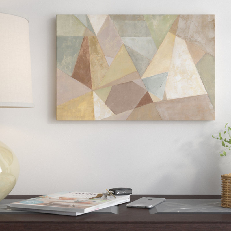 «Geometric Abstract Neutral» par Silvia Vassileva, reproduction d'art sur toile, H 18 po x l 26 po x P 1,5 po