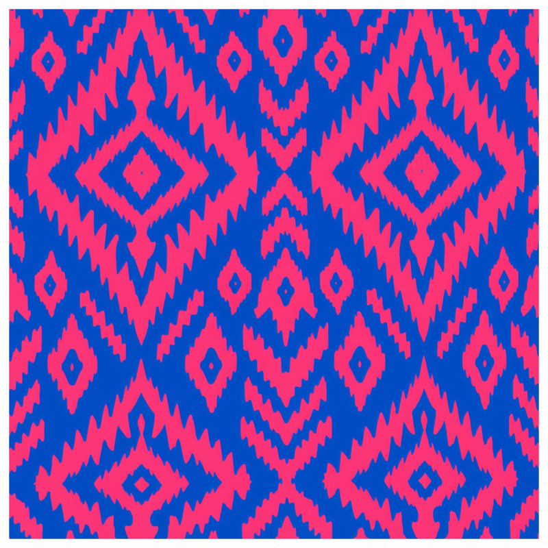 Couvre-lit fin matelassé bleu ikat, Lit simple