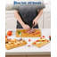 Ensemble de 3 planches à découper en bambou pour la cuisine, planche à découper en bois 15 x 10/12 x 8/9 x 6 po avec rainure à jus profond et trou de suspension