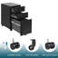 30 cm W 3 -Drawer Wheels / Casters included Mobile Steel Filing Cabinet-777997896