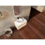 Meuble-lavabo mural 32 po avec lavabo en céramique et panneau plat en PVC, 2 portes à fermeture douce et 1 tiroir, emballage KD, panneau de particules-131994972
