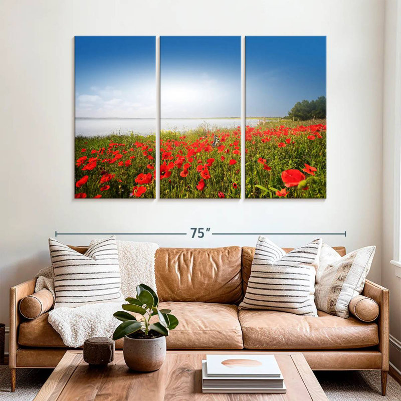 Alvord Lakeside Poppy Field, H 42 po x l 65 po