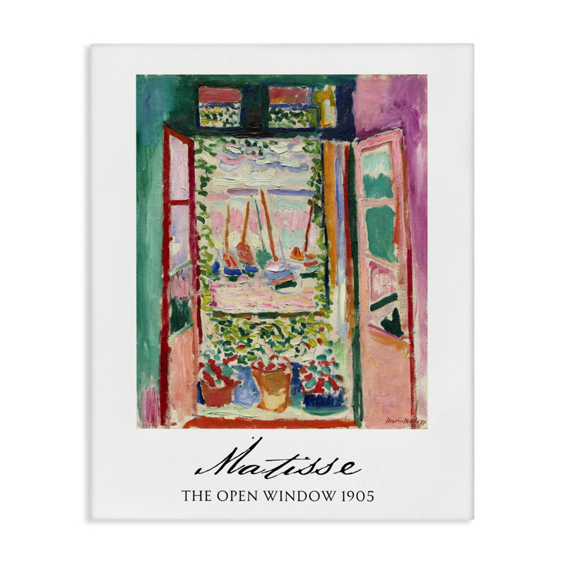 La toile Matisse The Open Window, design par Vintage Hustle, H 20 po x l 16 po