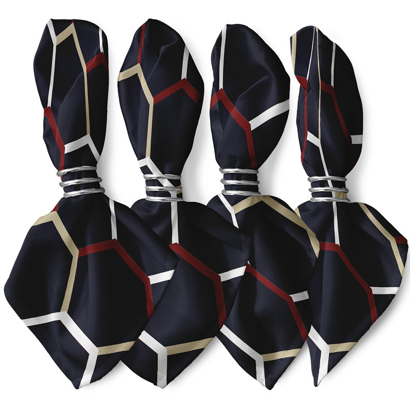 Ensemble de serviettes 4 pièces Synthia, Bleu marine