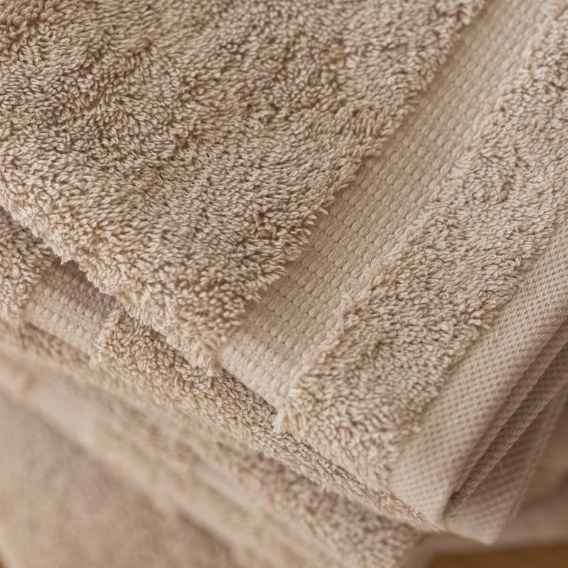 Antalya 100% Cotton Plush Washcloth, Taupe