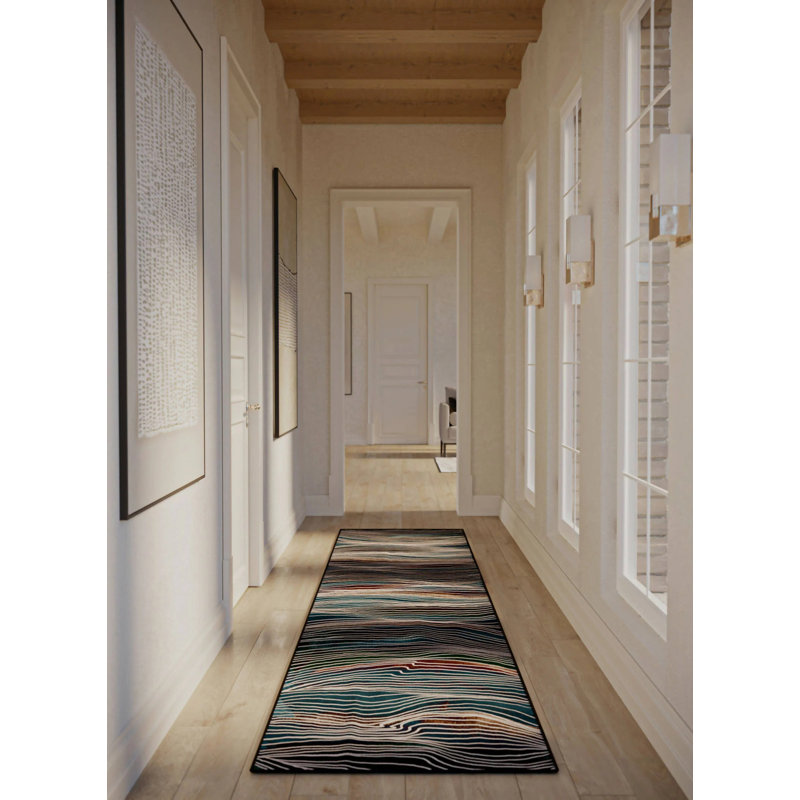 Abstract Indoor Rug, Runner 2'9" x 8'
