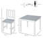 HOMCOM Kids Table and Chair Set for Toddler Preschoolers 3 Pieces Grey