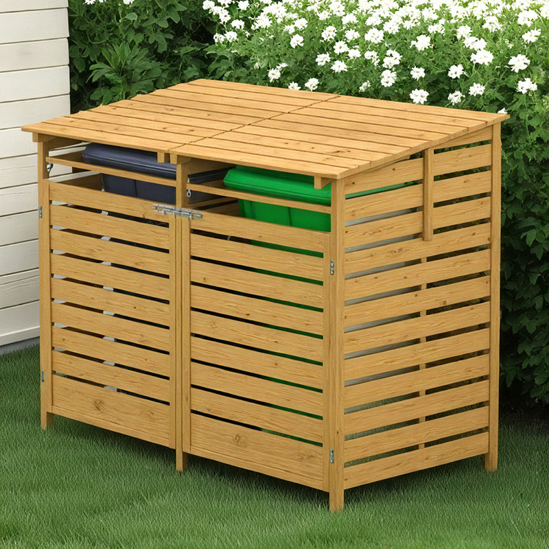 Outdoor Garden Trash Bin Cabinet
