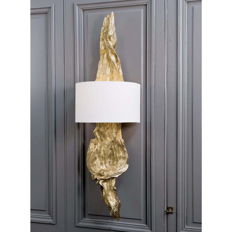 Driftwood Sconce, Antique Gold Leaf