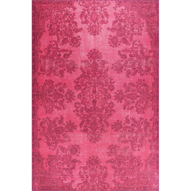 Tapis décoratif rose Fuschia, Rectangle 9 pi 11 po x 13 pi 2 po