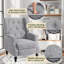 Manual Reclining Upholstered Wingback Armchair-1130921371
