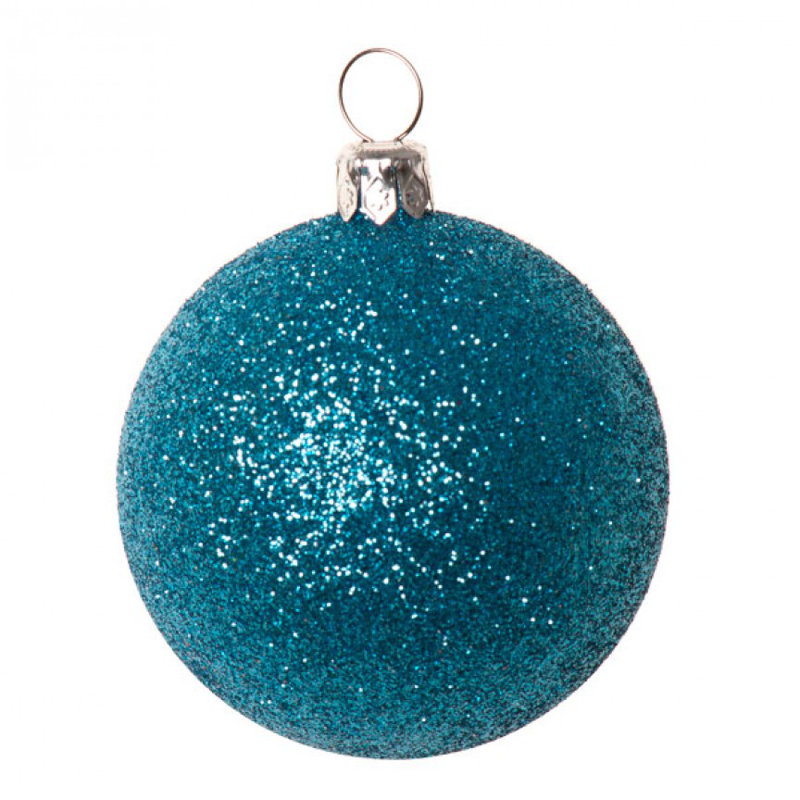 6cm Bauble, Aqua Turquoise