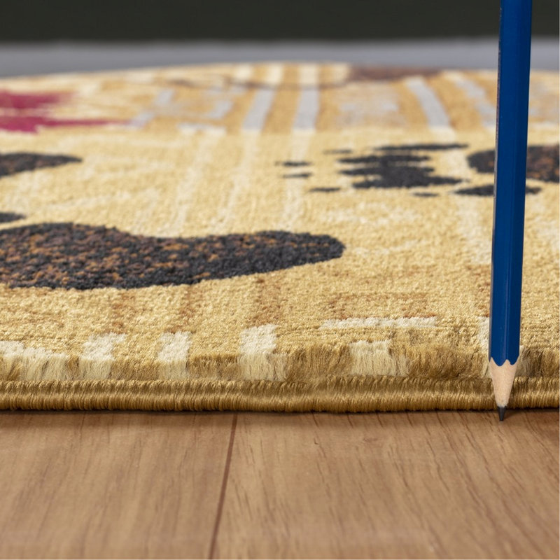 Tapis 2 pi 3 pi, polypropylène beige et teinture, ajoute une touche rustique au tapis de maison 2 x 3, doux, antitaches
