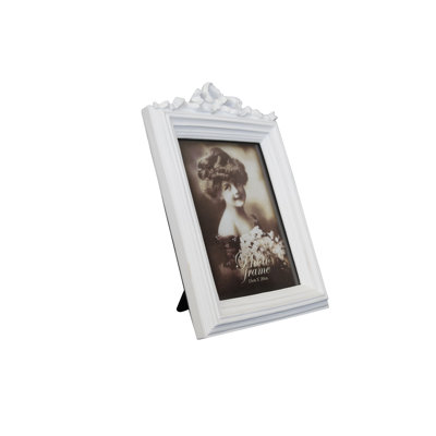 White Ceramic Embossed Picture Frame