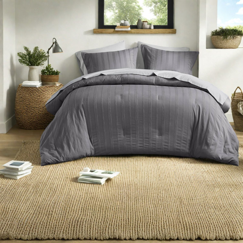 Ensemble de literie pour grand lit 7 pièces, édredon en polyester et draps pour espaces confortables modernes