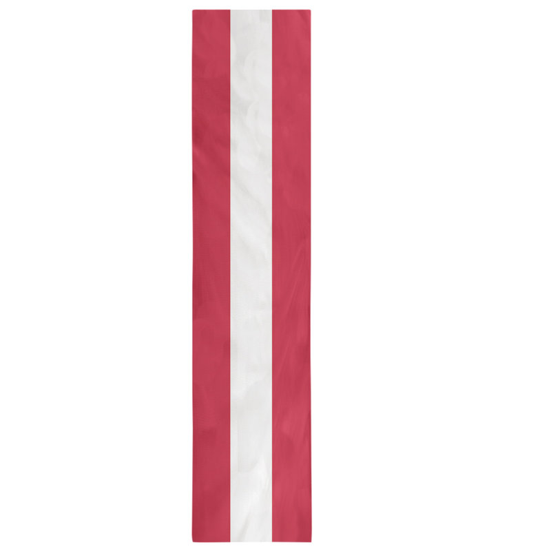 New Orleans Football Stripes Table Runner, 90" x 16", Cotton Blend, Houston Throwback Football Cherry Red/White