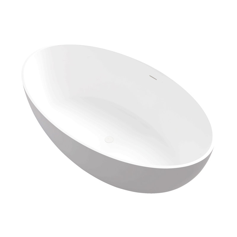 67" Premium Solid Surface Deep Soaking Bathtub