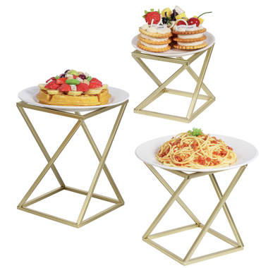 Brass Metal Pizza Stands, Tabletop Food Platter Tray and Display