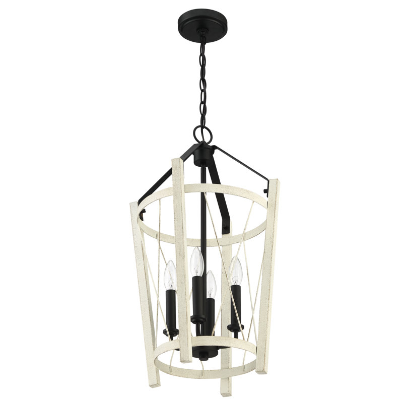 Luminaire suspendu géométrique 4 lumières lanternes Jace