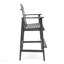 Ensemble de 2 tabourets d'extérieur en bois d'acacia gris foncé