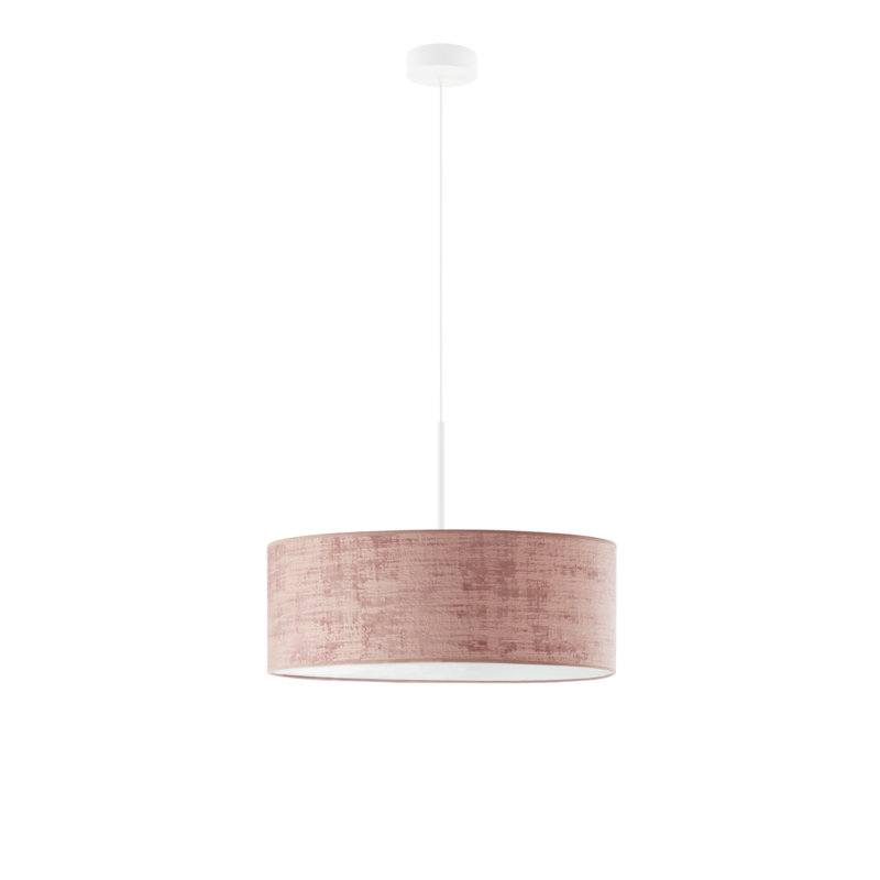 Askey 3 - Light Drum Pendant, White, Pink