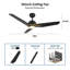 Ventilateur de plafond intelligent à 3 pales avec lumière DEL-403107346-460855263