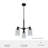 Hunter Lochemeade Brushed Nickel 3 Light Chandelier Ceiling Light Fixture-66692757-66692758