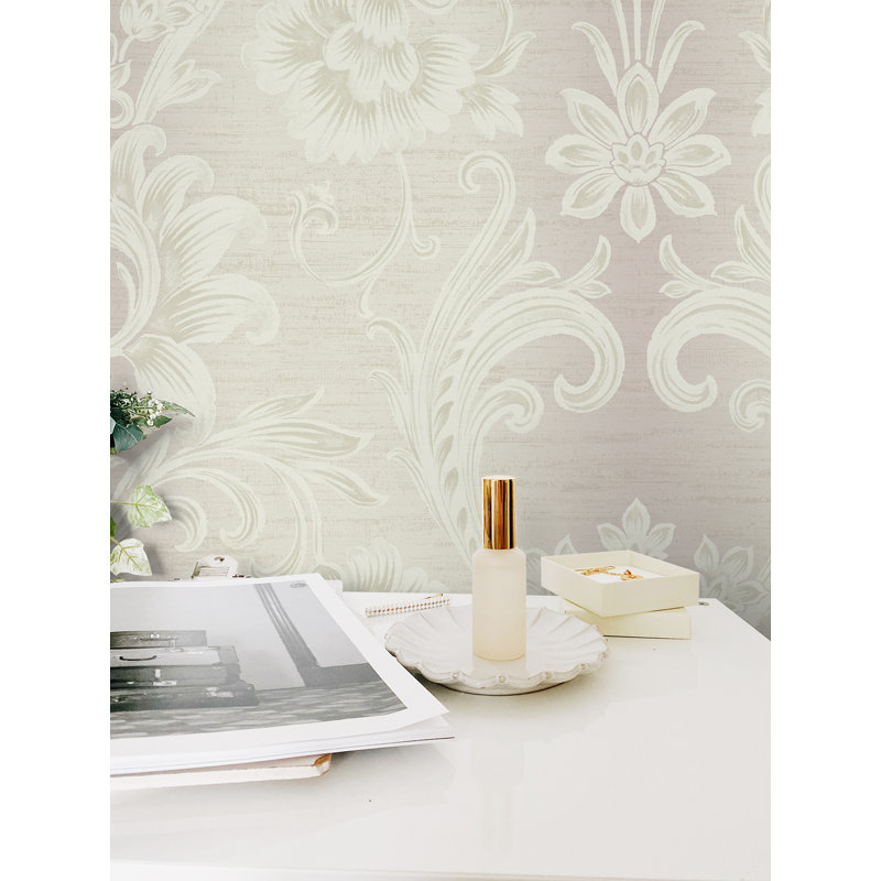 Rouleau de papier peint L 33 pi x l 20,5 po, Brume mauves