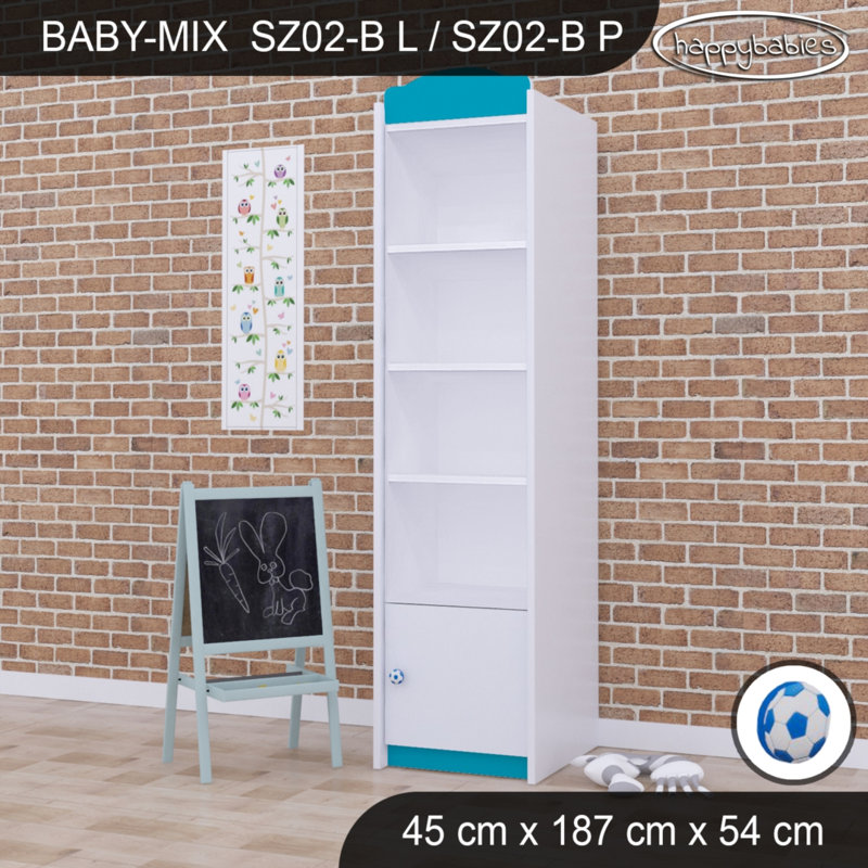 Baby Mix Ball 2 Door Wardrobe, Blue
