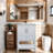Bayview 25 " W Freestanding Standard Free Standing Single Double Single Vanity Bathroom Vanity With Carrara Marble Top