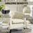 Tianny Tufted Accent Chair, Upholstered Barrel Chair, Faux Leather Accent Barrel Chair, Small Chairs-88028101