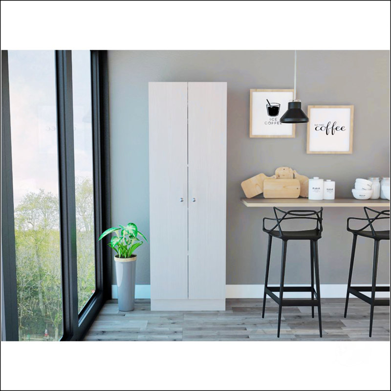 Armoire de rangement rectangulaire à 2 portes, Gris