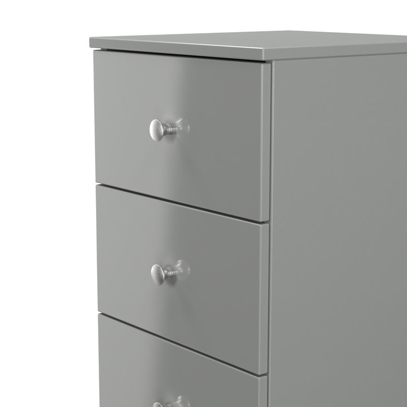 Borth 37 cm W Bedside Table, Uniform Grey/Dusk Grey