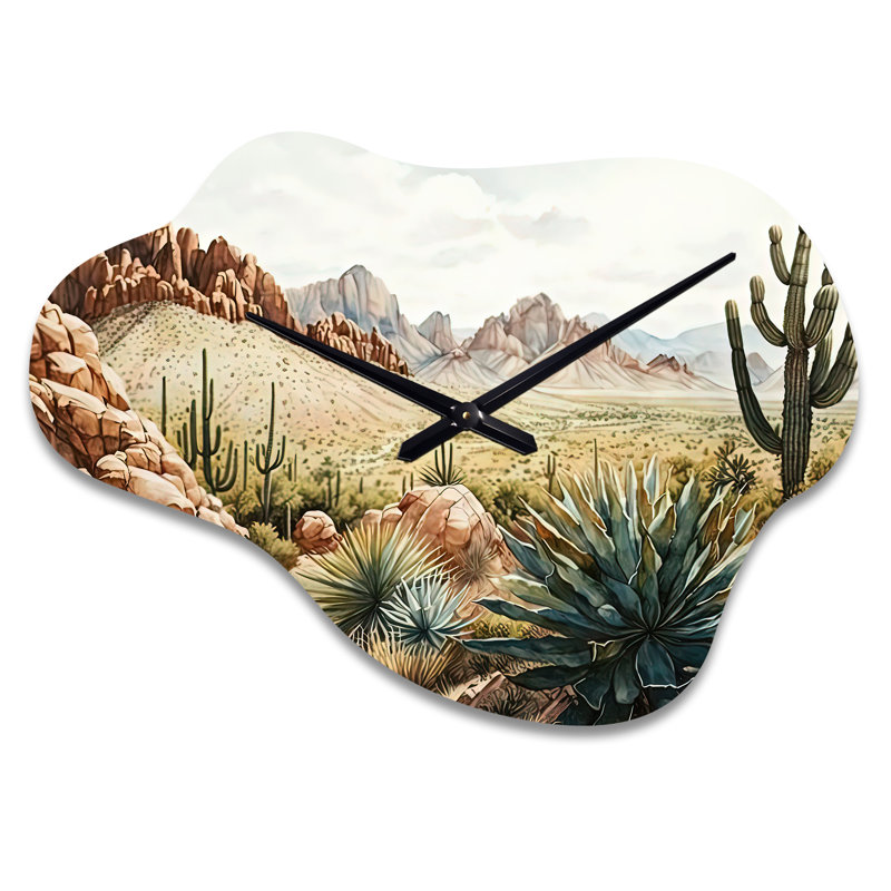 Horloge murale Delman Arizona Desert IV - Western, Grand