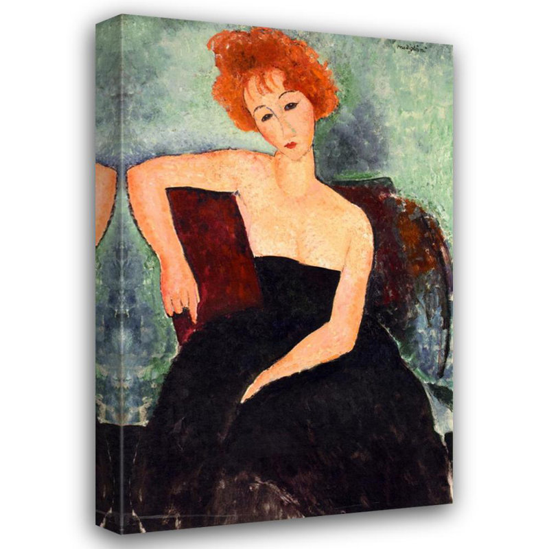 Femme à tête, H 24 po x l 15 po