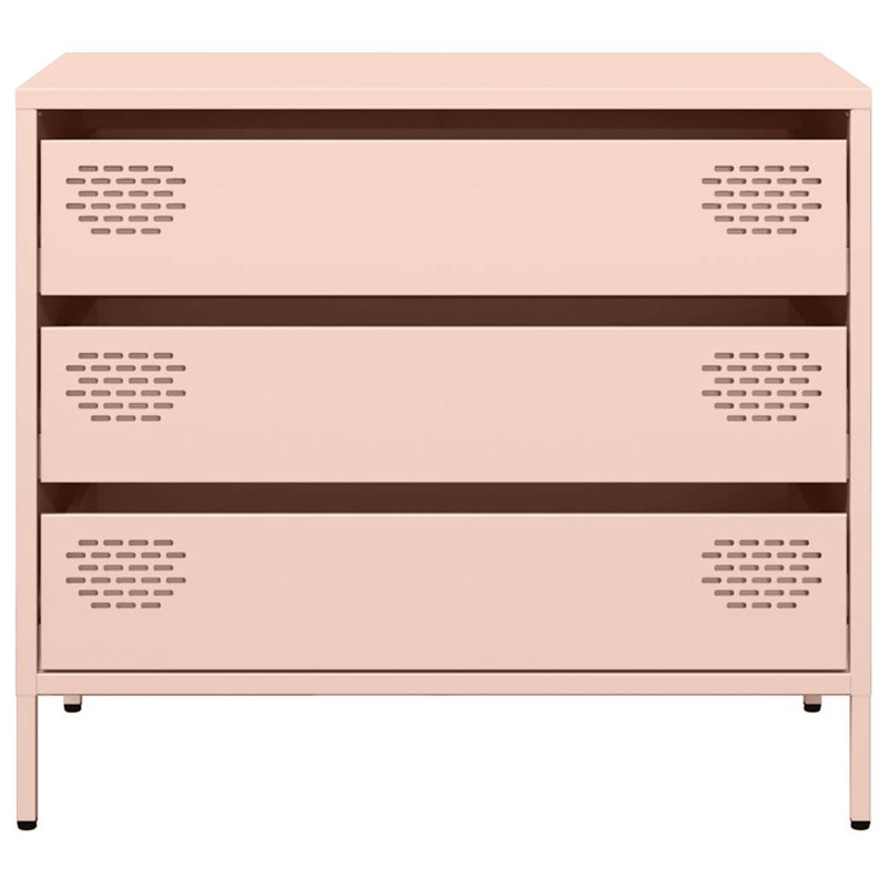 Arieus 68cm W Chest of Drawers, Antique Pink/Pink