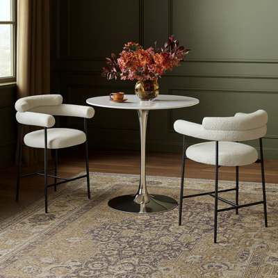 Round Marble Counter height Bar Table